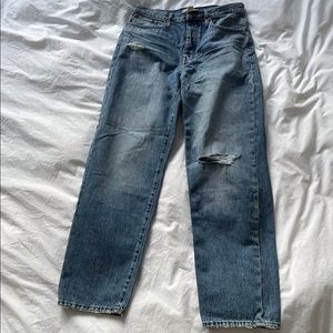 NWT Madewell “the dad jean”, size 26 waist. Oversized, slightly distressed.